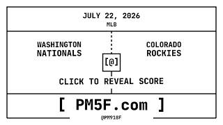 Washington Nationals [WSH] @ Colorado Rockies [COL] | MLB Final Box Score | JULY 22, 2026
