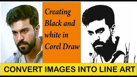 Convert image into line art in CorelDraw,coreldraw design