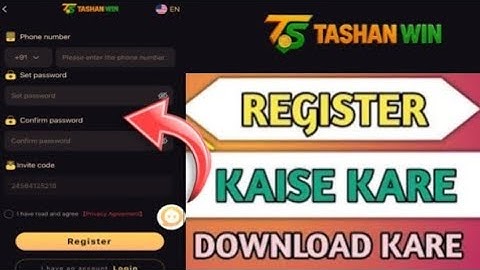Tashanwin game registration kese kare sab se aasan trika new colour dreding app tashanwin game 