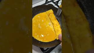 Scrambled egg roll with cheese is very tasty and fast AMSR video #shorts #yummy #breakfast #how