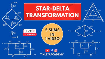 STAR DELTA TRANSFORMATION 5 SOLVED PROBLEMS (PART 1) IN ELECTRICAL ENGINEERING @TIKLESACADEMY