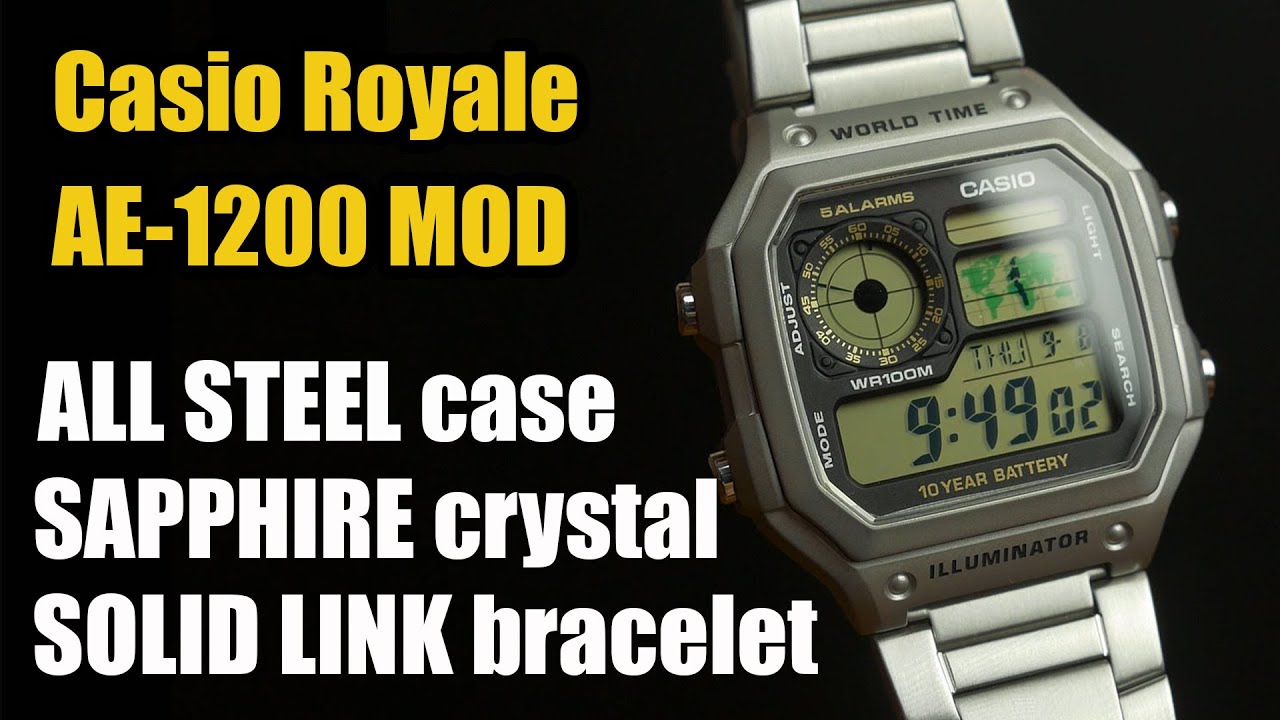 Casio Royale AE1200 Steel & Sapphire!! THE BEST upgrade you can do!!! 