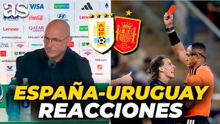 TODAS las REACCIONES de ESPAÑA al JUEGO VIOLENTO de URUGUAY | MUNDIAL 2026
