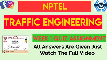Traffic Engineering Week 1 Quiz Answer Solution | NPTEL 2022 | SWAYAM |