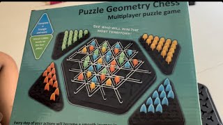 Learn &amp; Playing Puzzle Geometry Chess with Kids
