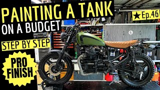 Painting A Motorcycle Tank on a Budget - Step By Step - Ep.46