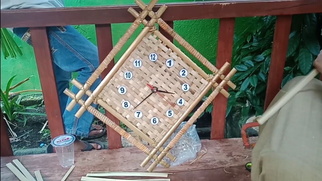  Kriya  Anyam  Jam Dinding dari  anyaman bambu  YouTube