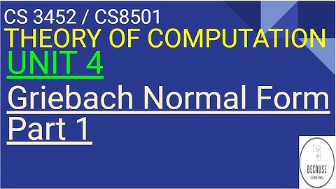 4.7 Griebach Normal Form Part 1 in Tamil