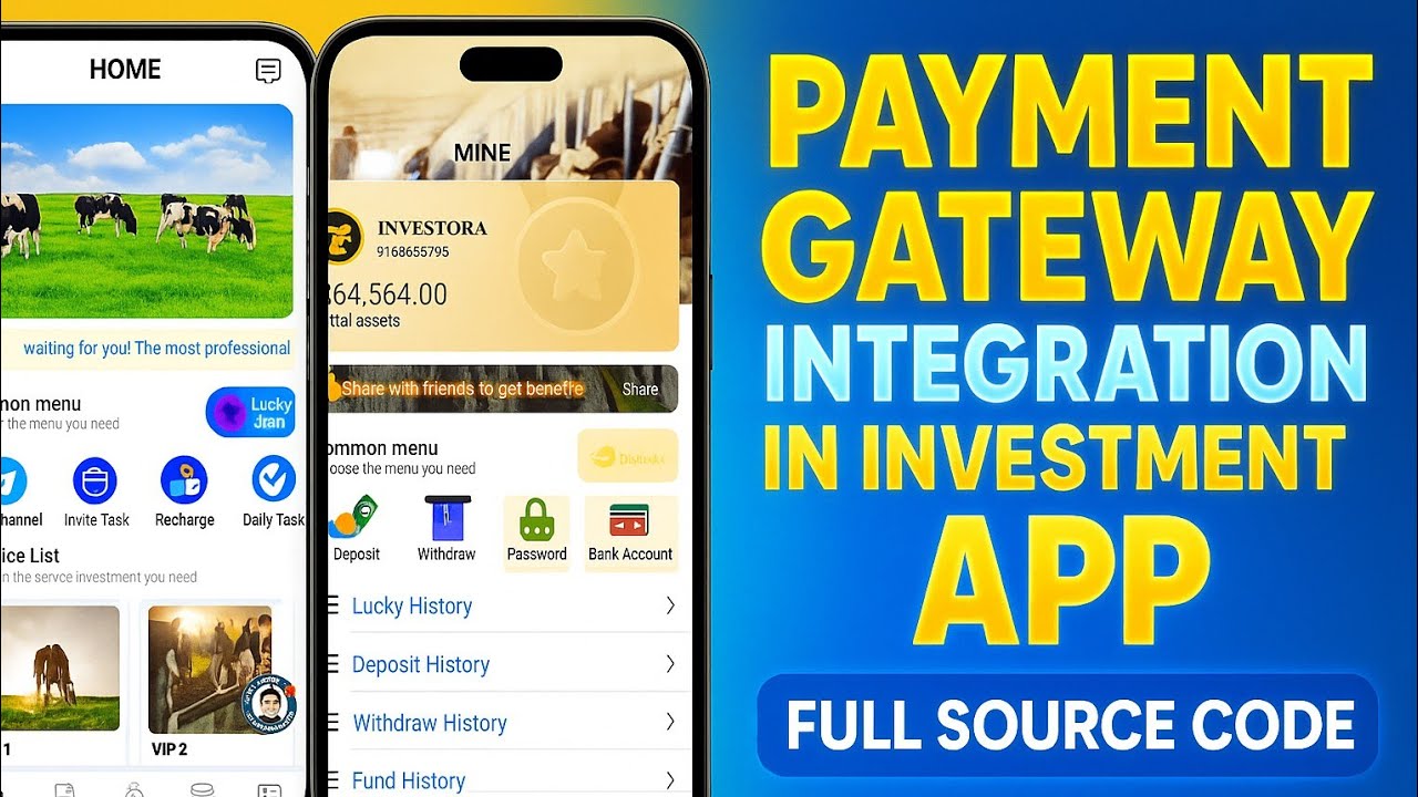 How to Add Payment Gateway in Investment App | Complete Source Code ...