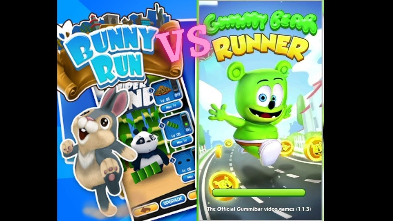 🐻Gummy Bear Run VS 🐰Bunny Run🐇 Endless Cuteness!