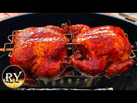 Rotisserie Chicken With Homemade Cheerwine BBQ Sauce