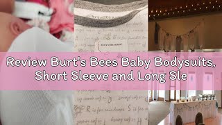 Review Burt's Bees Baby Bodysuits, Short Sleeve and Long Sleeve One-Pieces, 100% Organic Cotton, Pac