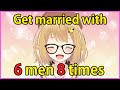 Inaba haneru  get married with 6 men 8 times