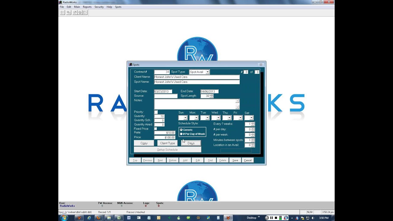 radioworks software