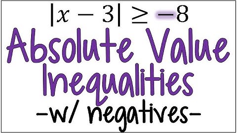 All Real Numbers or No Solution? How to Solve an Absolute Value Inequality with a Negative