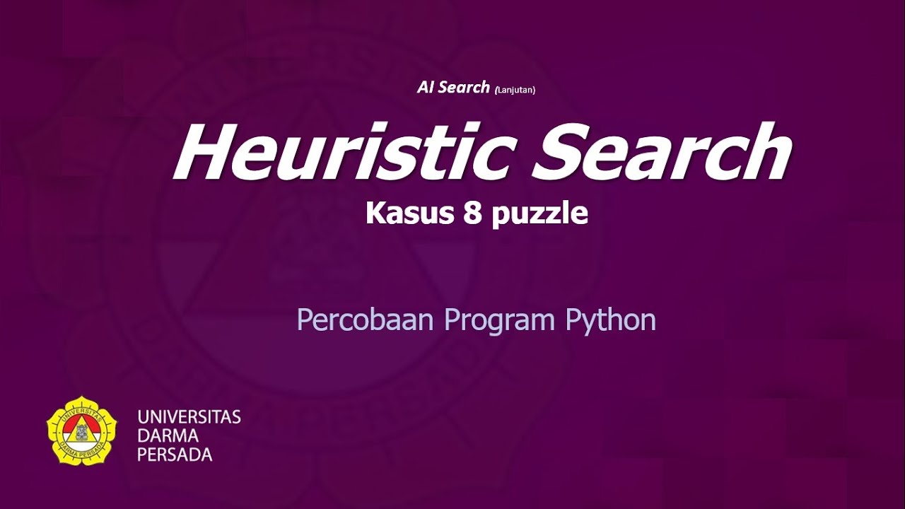 Heuristic Python 05. Heuristic Search - Kasus 8 Puzzle dan Program Python - YouTube