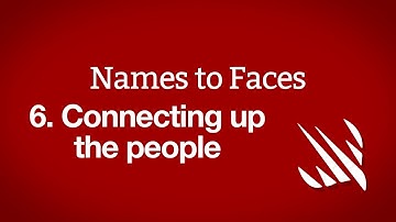Connecting up the people – Names to Faces, part 6