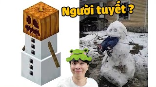 Minecraft VinhMC Khóc Khi Thấy Người Tuyết Ở Ngoài Đời Thật Đáng Sợ Quá 😭