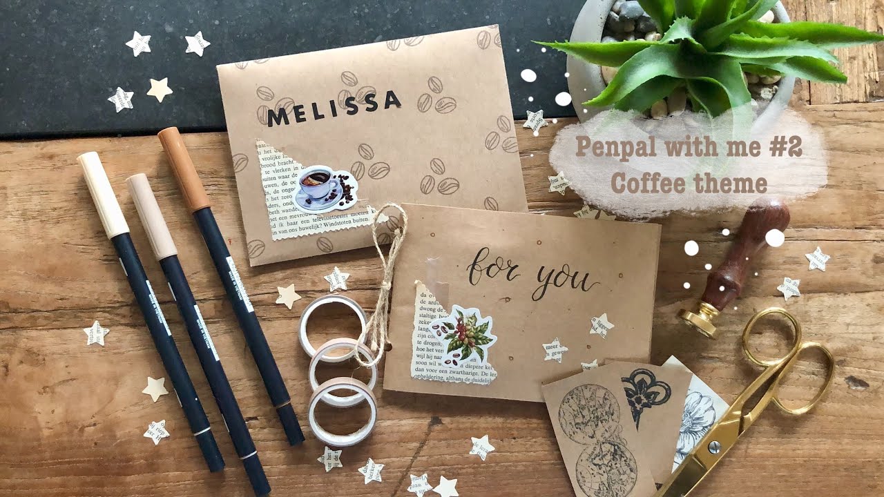 Penpal with me! I Coffee theme I soft music ☕️