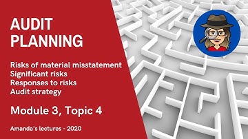 2020 audit lectures - Module 3, Topic 4 - Deciding on the right audit strategy