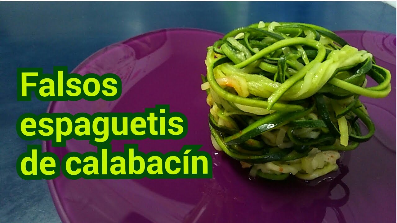 Espaguetis de calabacin con verduras