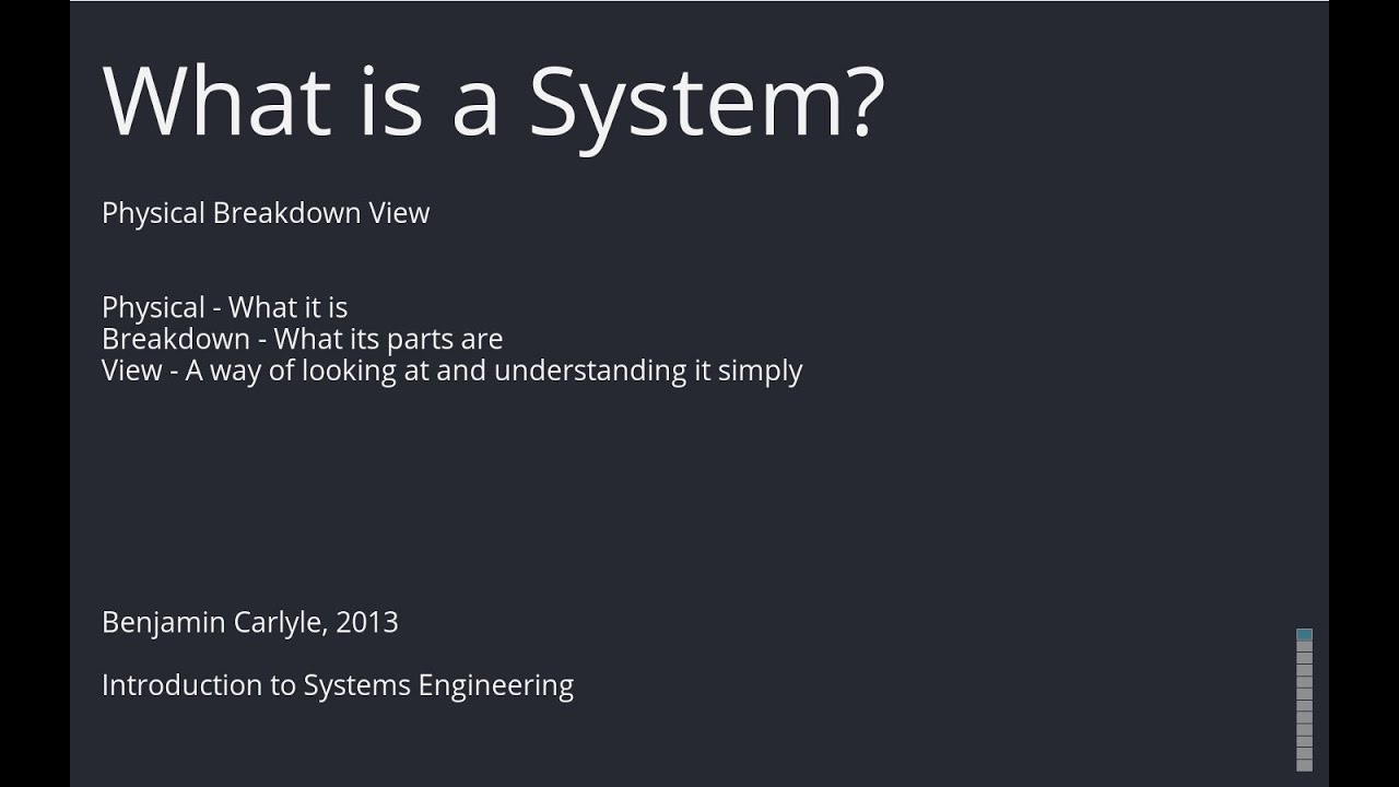 Physical Breakdown View (What is a System?) - YouTube