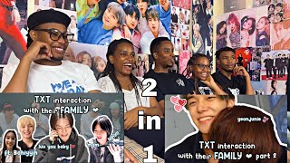 TXT interaction with their own family and with each others families Part 1 & 2 (REACTION)