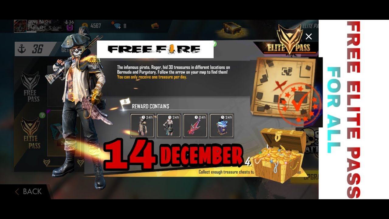 Pirate's treasure chest day 14 location || Free Elite pass ...