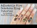 Adjustable Wire Gemstone Ring Tutorial