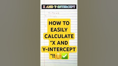 X AND Y-INTERCEPT #intercept #maths #solvingmaths #mathssolving #mathshorts #shortsforyou