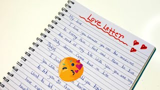 Love Letter In English For Girlfriend#Howtowriteimpressiveloveletter#Viral#Easyhandwritingbyflora