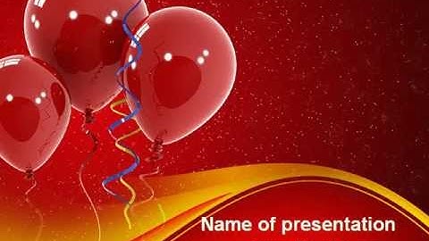 Red Balloons PowerPoint Template by PoweredTemplate.com