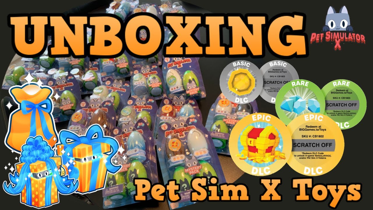 UNBOXING Pet Simulator X Toys Redeem DLC Codes YouTube