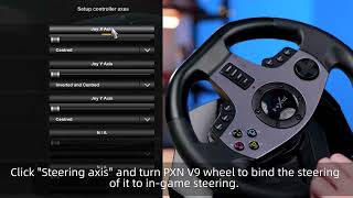 PXN V9 Gaming Steering Wheel & "ETS 2" Setup Video Tutorial for PC and shifter demonstration screenshot 4