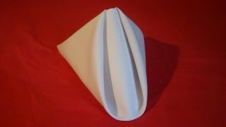 How To Fold Napkins - Pyramid Fold (Napkin Folding Video)