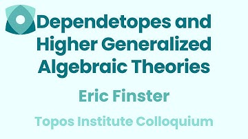 Eric Finster: "Dependetopes and Higher Generalized Algebraic Theories"