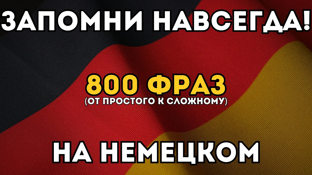 ВЫУЧИ ЛЕГКО 800 НЕМЕЦКИХ ФРАЗ УРОВНЯ B1 - От простого к сложному - Немецкие фразы на каждый день