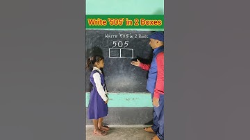 Write 505 in 2 boxes / innovative ideas #education #maths #students #school #youtubeshorts