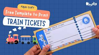 All Aboard! 🚂 Easy Paper Train Ticket Craft for Kids
