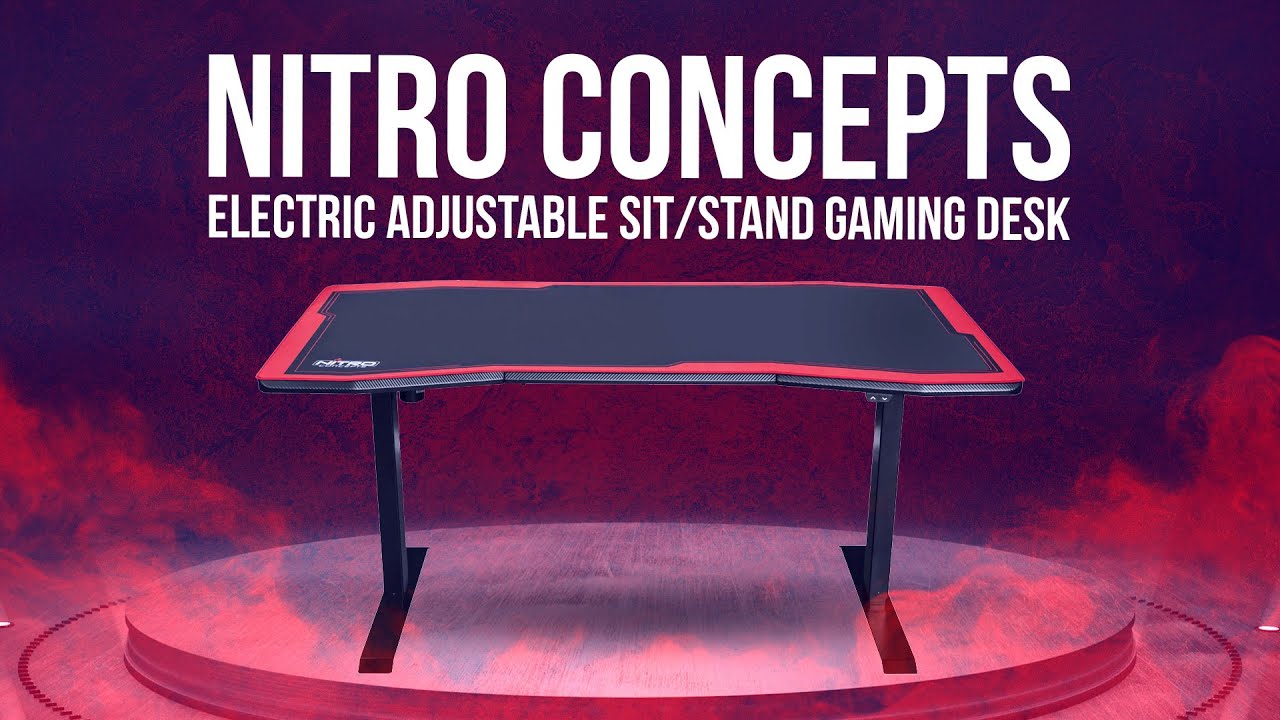 Nitro Concepts Electric Adjustable Gaming Desk Recap Youtube