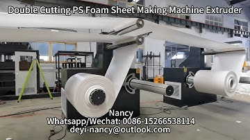 Polystyrene Foam Sheet Making Machine PS foam sheet extrusion machine factory live video