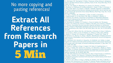 Extract References from Research Articles in 5 Min