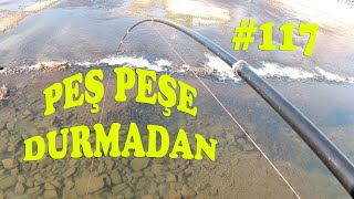 PEŞ PEŞE Balık Avı.Kurşunsuz Dip Oltası İle.Fish Hunting.fishing catching.river.rod.with hook #117