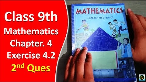 2nd Question | Exercise 4.2 | Class 9th Mathematics | Chapter 4 || DAG12658