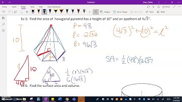 Surface Area of Pyramids and Cones Part 2