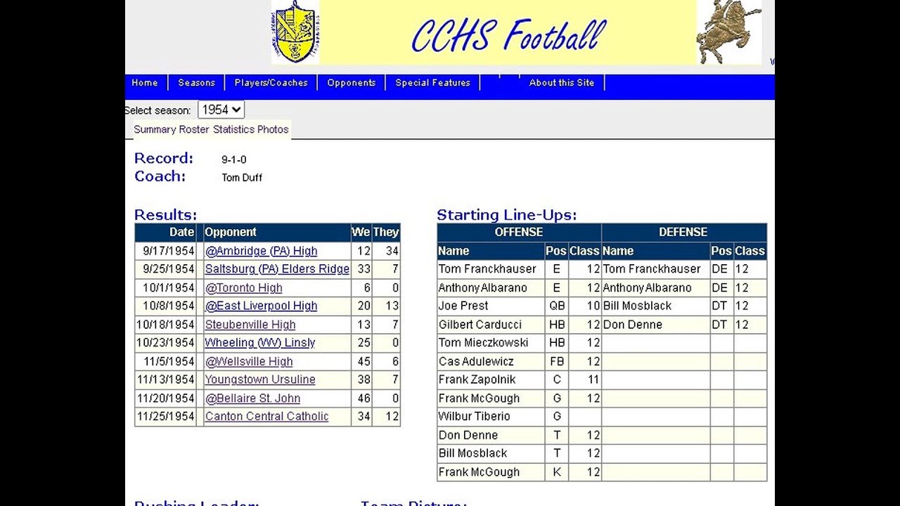 1954 CCHS vs Bellaire St. John's YouTube