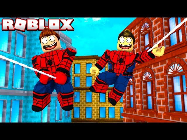 VIREI O HOMEM ARANHA POR UM DIA NO ROBLOX !! - ( Roblox SpiderMan Simulator  ) 