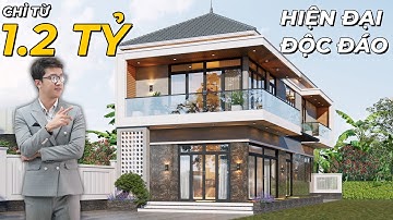 1,2 tỷ TRỌN GÓI nhà 2 tầng MÁI NHẬT hiện đại ĐẸP NHẤT 2023 của MAXHOME | MH01527