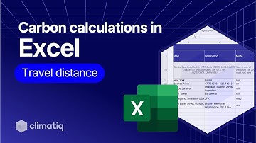 How to calculate carbon footprint for journeys using distance: Climatiq Excel add-in V2