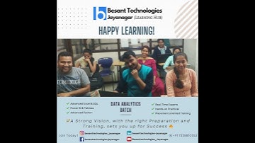 Data Analytics Batch | Besant Technologies Jayanagar #dataanalytics